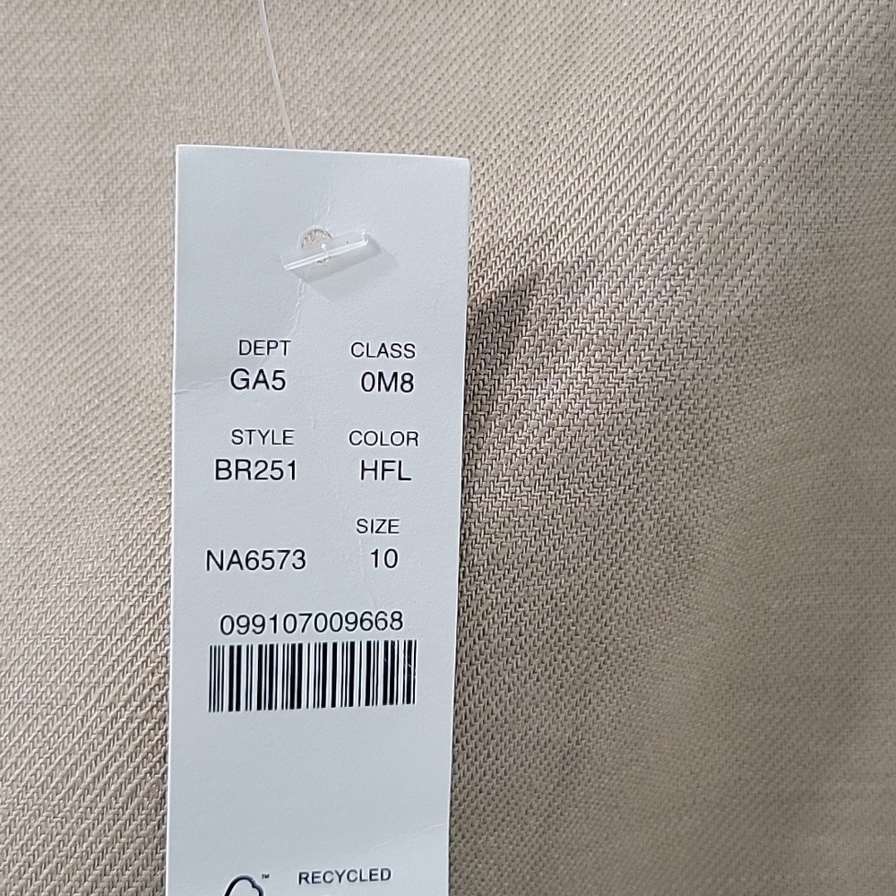 J. Crew Tan Pencil Mini Linen Skirt Size 10 - Picture 5 of 9